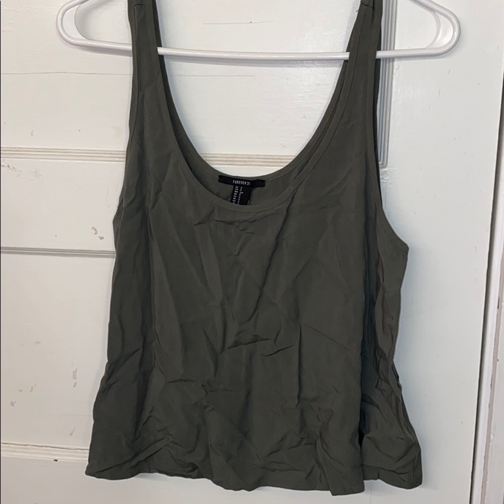 Army green tank (forever 21 size small)